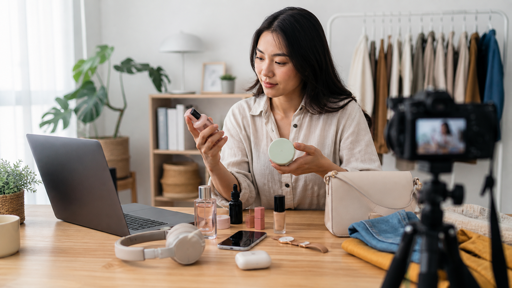 Creator comparing marketplace products for a focused shopping shortlist