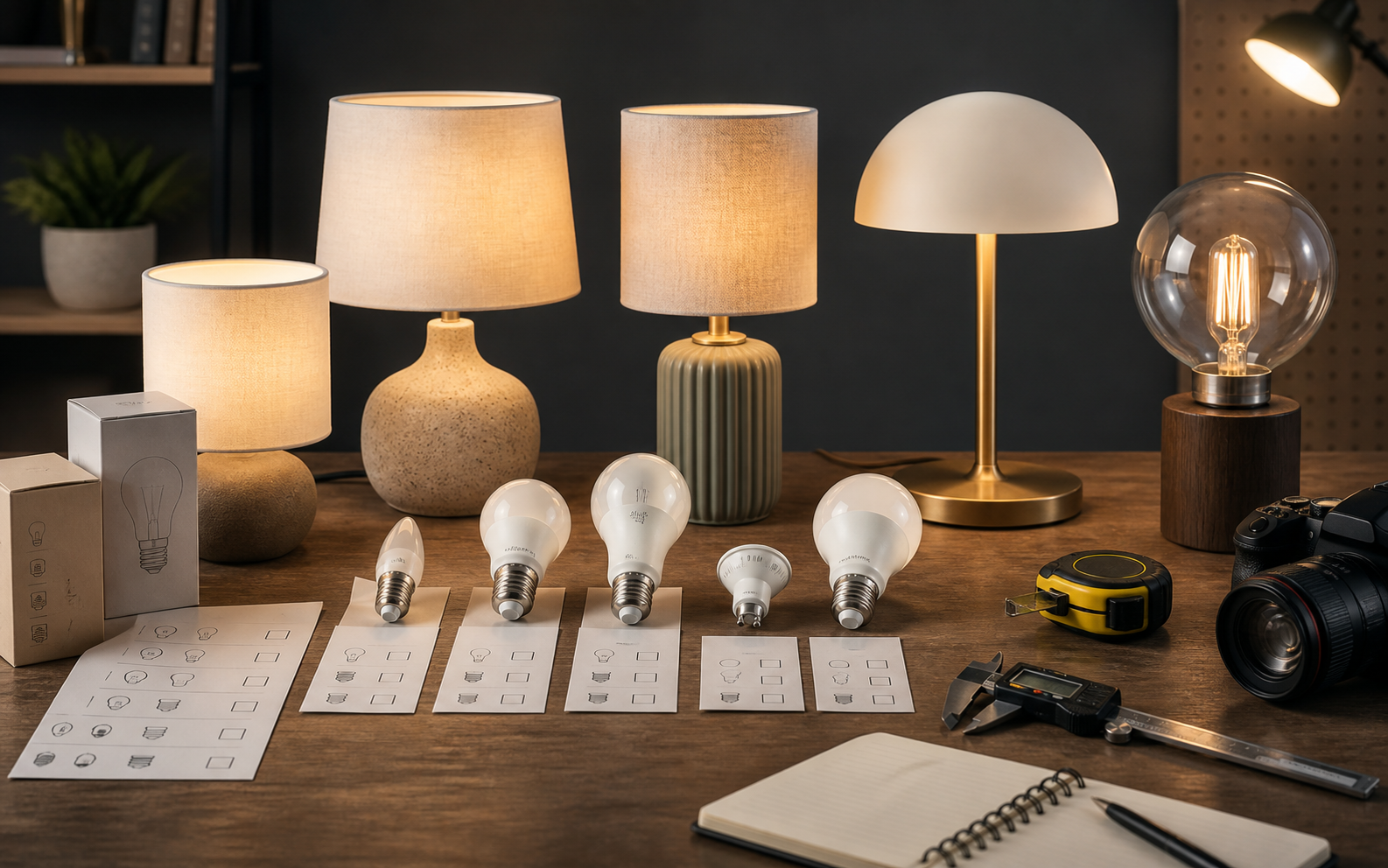 Lamp and bulb comparison workspace for compatibility checks