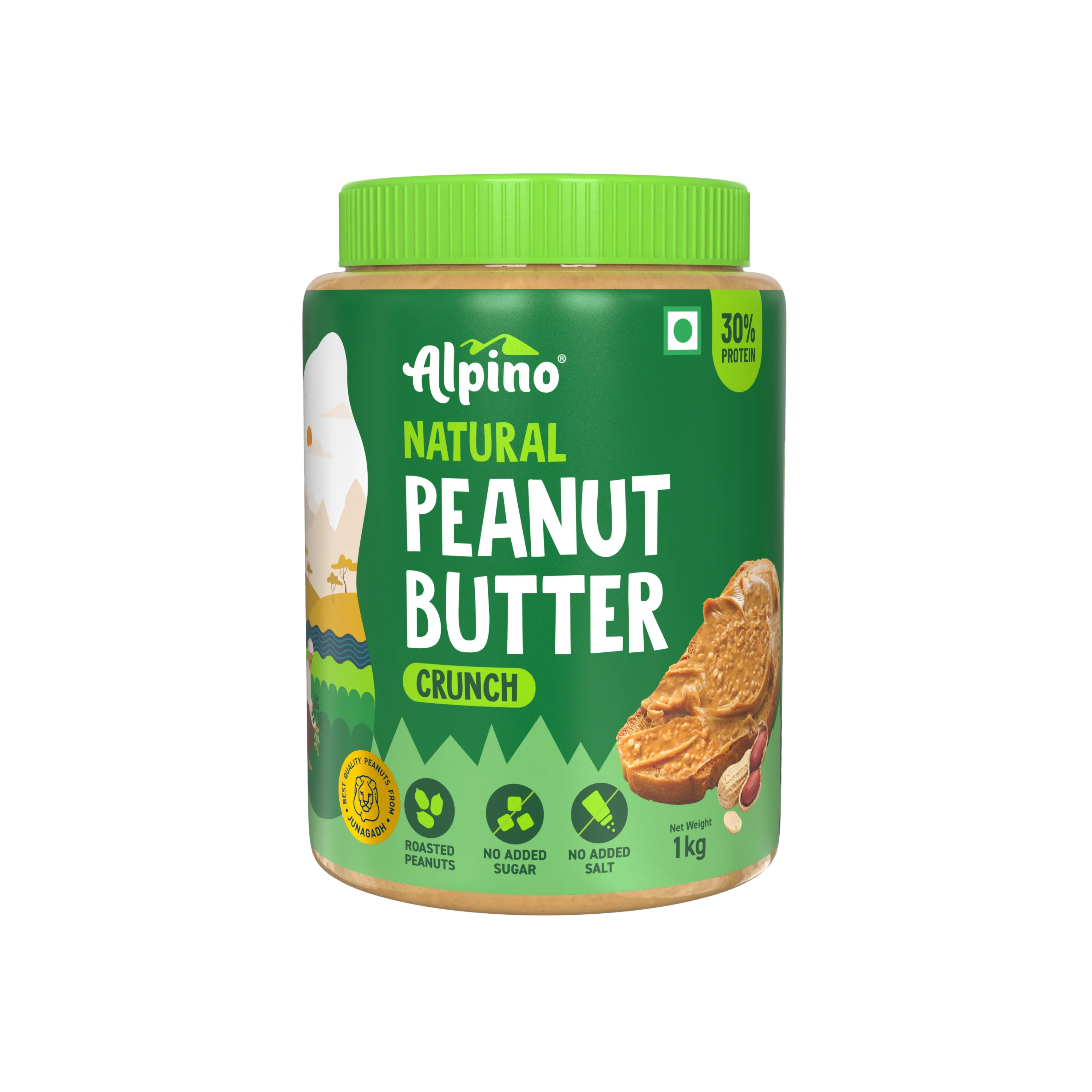Alpino natural crunchy peanut butter official product image
