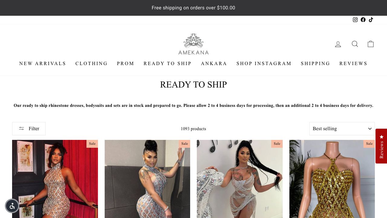 Amekana official ready-to-ship fashion collection